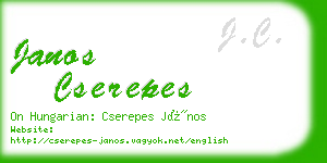 janos cserepes business card